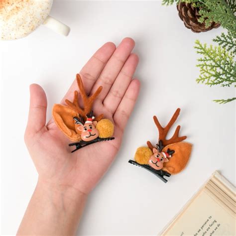 Christmas Reindeer Hairclip Set of 2 Online - Premium Hair Accessory ...