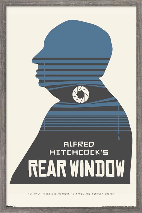 Alfred Hitchcock - Rear Window (1954) Silhouette Wall Poster, 14.725" x ...