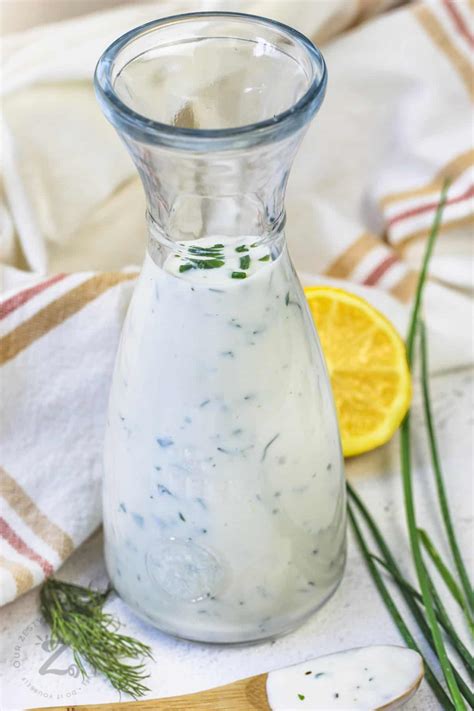 Homemade Ranch Dressing (Easy 10 Min Recipe!) - Our Zesty Life