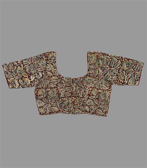 Kalamkari Printed Blouse with Back Tie-Up Detailing – RmKV Silks ...
