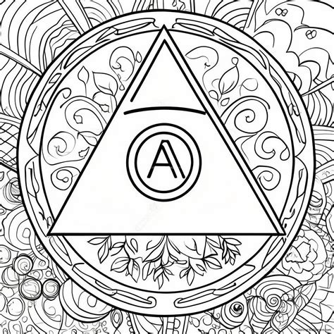 Alcoholics Anonymous Logo Coloring Page (24482-19340)