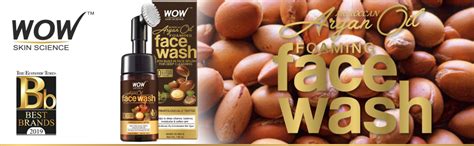WOW Skin Science Moroccan Argan Oil Foaming Face Wash with Built-in ...