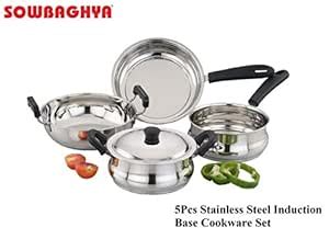 Buy Sowbaghya Ultima Induction Base Stainless Steel 5Pc Gift Set Online ...