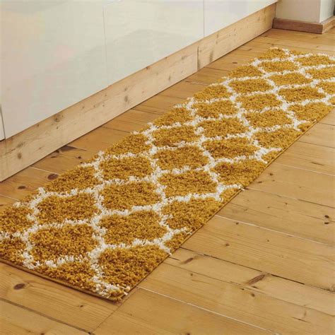 Yellow Moroccan Trellis Shaggy Rug – Saara Rugs