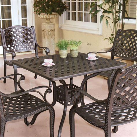 Darlee Nassau 5 Piece Cast Aluminum Patio Dining Set