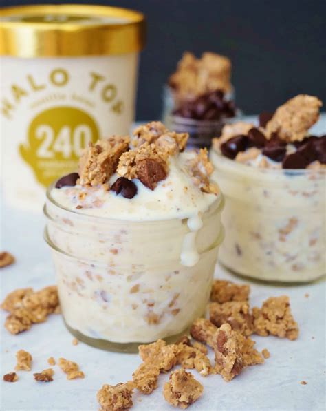 Chocolate Chip Cookie Dough Ice Cream w/ Halo Top- Healthy, GF