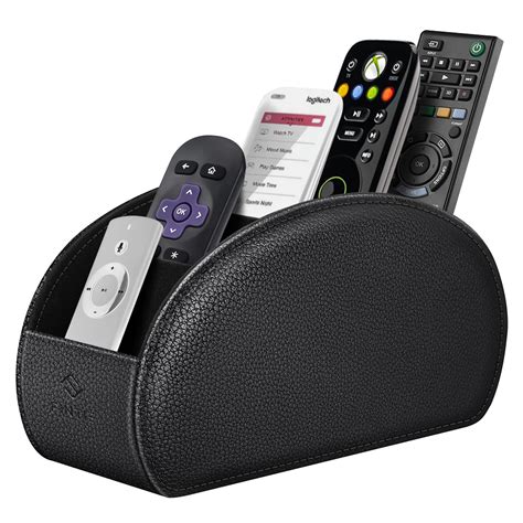 Fintie Remote Control Holder, Vegan Leather TV Remote Caddy Desktop ...