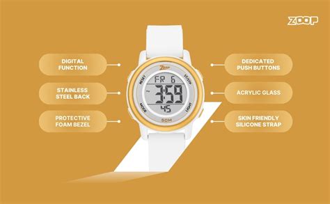 Zoop Digital Watch with Digital Dial & White Strap for Girls Kids, from ...