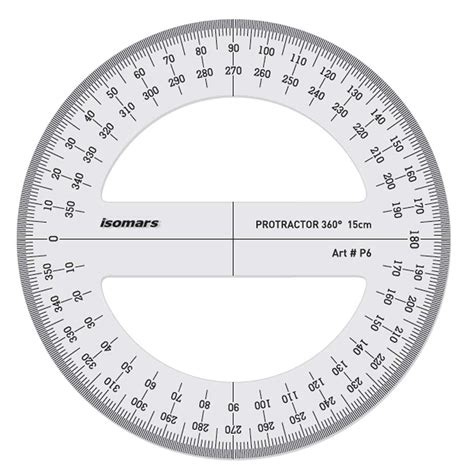 Isomars ProCircle, Protractors - 360 degree & 180 degree, with 12 inch