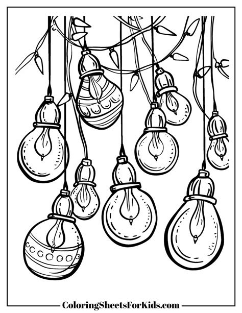 Christmas Light Coloring Pages 23 Christmas Light Bulb Coloring Pages