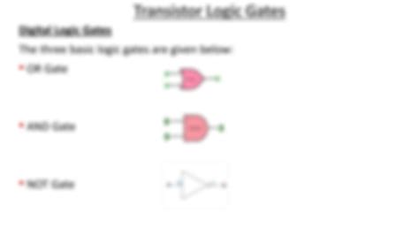 Image result for Transistor Logic Gates