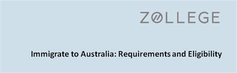 Immigrate to Australia: Requirements and Eligibility