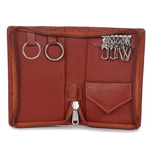 Buy DESK DOCK Leather Key Case Wallet Keychain Holder for Men & Women ...
