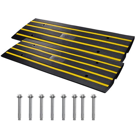 Buy Happybuy2 Pack Driveway Rubber Curb Ramps Kit Heavy Duty Car ...