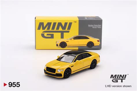 Mini GT Bentley Flying Spur Monaco Yellow Diecast Metal Toy Car – 1:64 ...