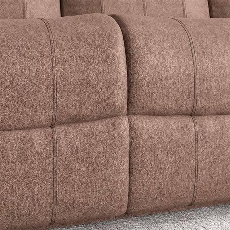 Buy Denver Fabric 3-Seater Sectional Recliner Set - Brown from Home ...