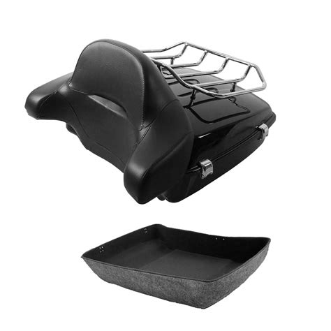 TCT-MT Chopped Tour Pack Pak Trunk Backrest & Top Luggage Rack Fit For ...