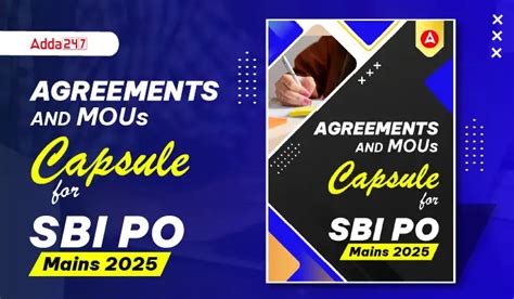 Agreements and MOUs Capsule for SBI PO Mains 2025, Download PDF