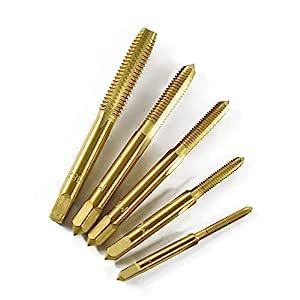 5pcs HSS Metric Plug Hand Tapper Set Screw Thread Tap Drill Bit M3 M4 ...