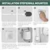 NORIDY Silicone Toilet Brush with Holder,Wall Mounted&Free Stand Long ...