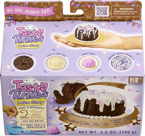 Amazon.com: Goliath Tasty Tinies Bake Shop Chocolate Cake Mix Kit with Unicorn Tracks Sprinkles ...
