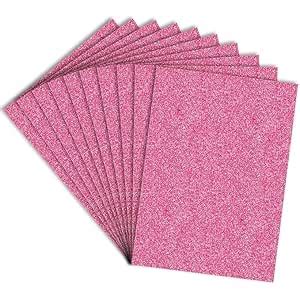 Freedy A4 Size Glitter Foam Sheets, Pink Colour, Pack of 10 Sheets- for ...