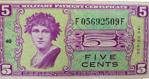 25 Cents (Military Payment Certificate) - United States military bases ...