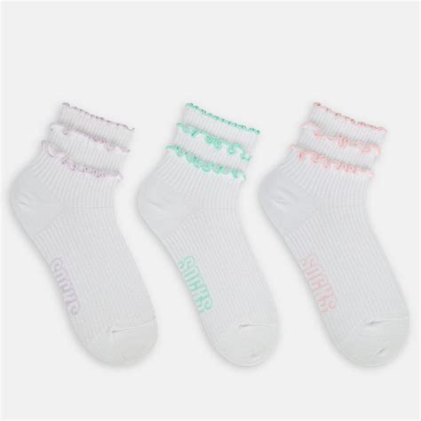 Women’s Frilled High Ankle Socks – Dawntown