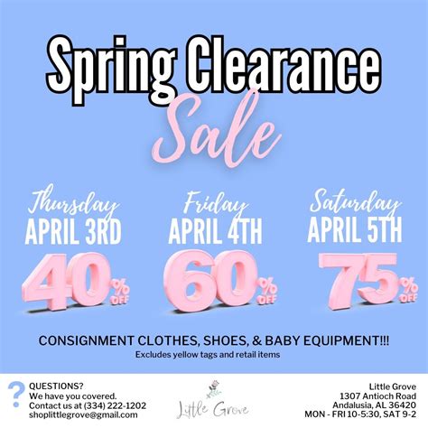 Spring Clearance Sale, 1307 Antioch Road, Andalusia, AL, 3 April to 5 ...