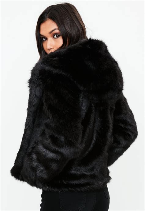 Women's Faux Fur Coat Black at Paul Jamison blog