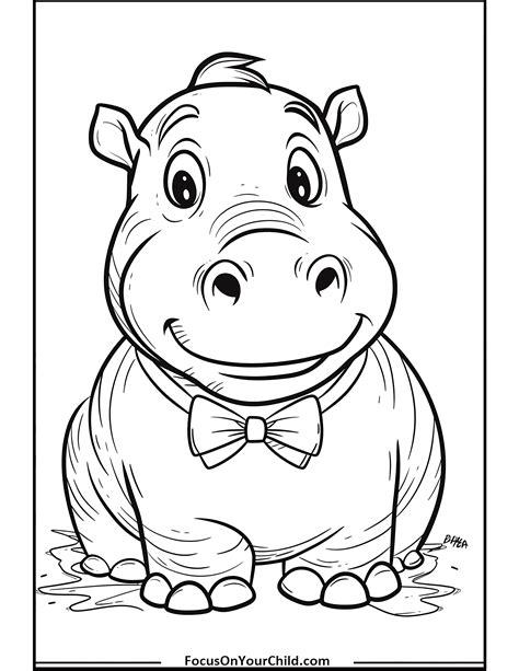 50+ Hippo Coloring Pages (Free PDF Printables)