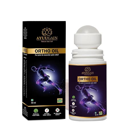 Ayuugain Ortho Oil for Back, Knee, Legs, Ankle, Neck, Shoulder, Joint ...