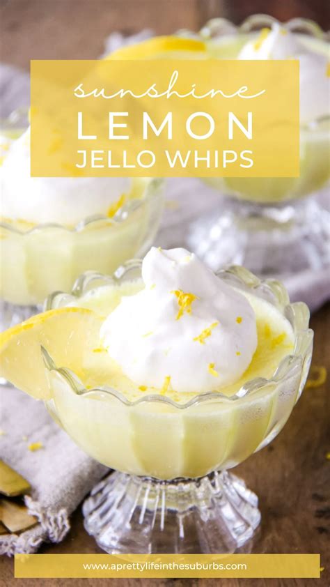 Make these Sunshine Lemon Jello Whips for dessert! They're light and ...
