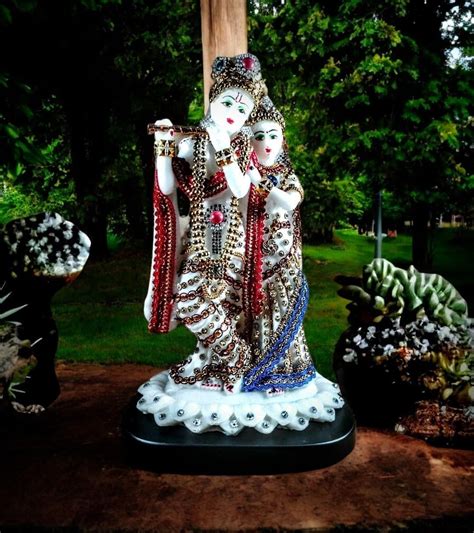 Buy ANI DIVINE Marble Dust Radha Krishna Murti | Gemstone Zircon ...