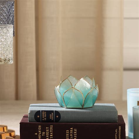 Shop Blue Ombre 12 Shells Capiz Tealight Holder - at Best Price Online ...