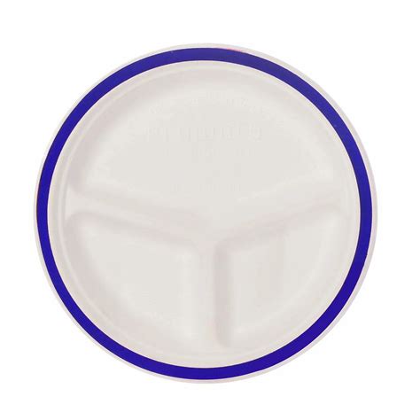 Taarey 10 Inch 3-Compartment Round Plate | Eco-Friendly Disposable ...