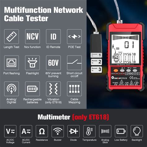 Buy Aiment 2 in 1 ET618 Network Cable Tester With Digital Multimeter ...