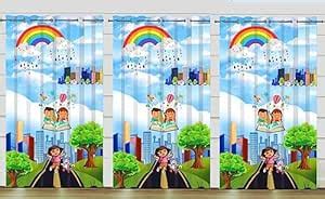 Buy VJK FAB Curtains for Kids Room/Play School Cartoon Dora Design ...