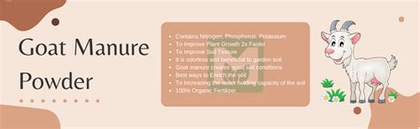 MyOwnGarden Goat Manure Powder for All Plants, Seed Germination ...
