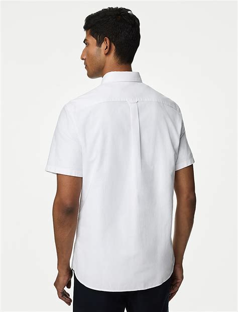 Buy Easy Iron Pure Cotton Oxford Shirt at Marks & Spencer