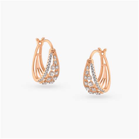 Undeniable Dazzle Diamond Hoop Earrings
