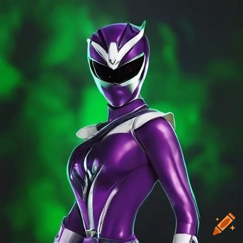 Green and purple witch power ranger rendered in high quality