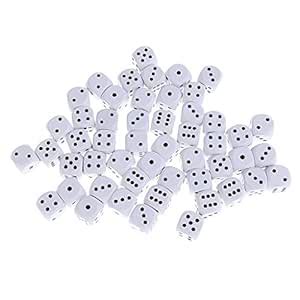 ANGELDEAL 50PCS Wood Dice Set Wooden for RPG DND Board Game 15mm Kids ...
