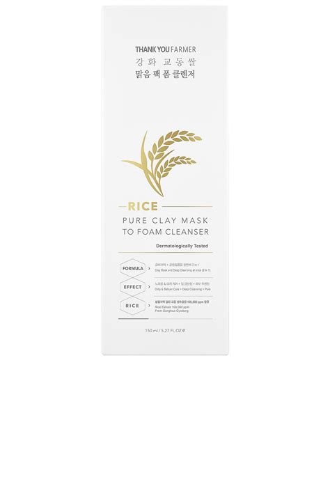 Thank You Farmer Rice Pure Clay Mask to Foam Cleanser | REVOLVE