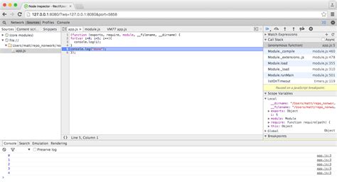 Debugging Node.js 的图像结果