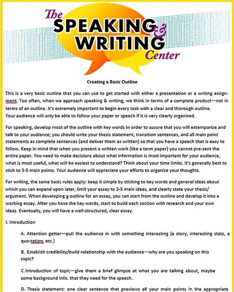 Image result for Outline Example