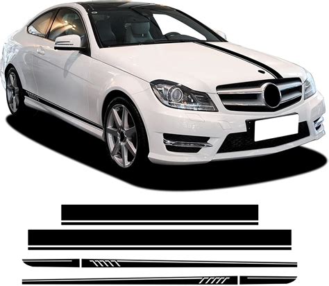 Buy SOOHME Side Stripes Sticker Hood Rear Trunk Body Kit Decal,for ...