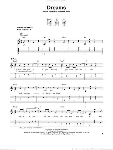 Dreams Fleetwood Mac Easy Guitar Chords at Jennifer Wilkins blog
