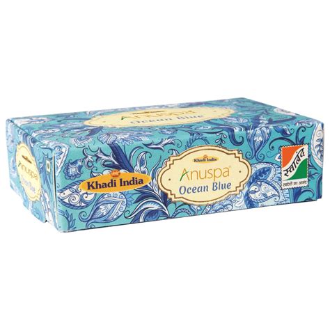 Anuspa Khadi Handcrafted Herbal Ocean Blue Bathing Bar for hydration 1 ...