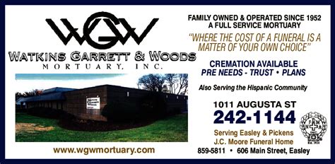 Watkins-Garrett And Wood Mortuary 1011 Augusta St, Greenville, SC 29605 ...